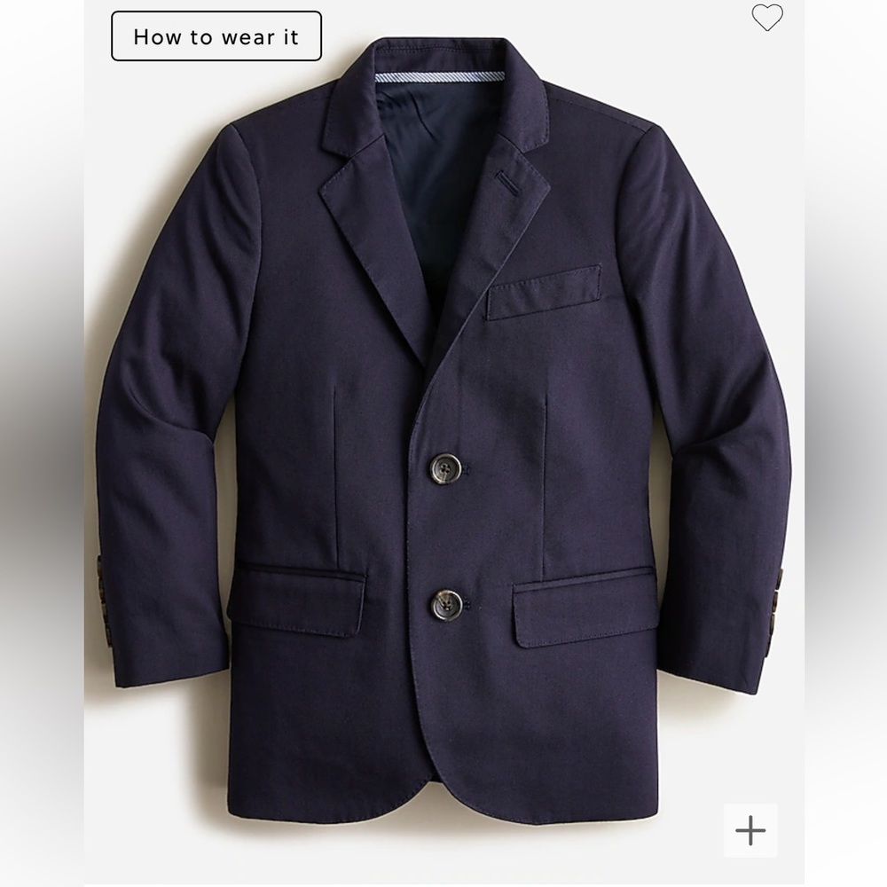 J Crew Boys Lidlow Suit Jacket in Italian Chino